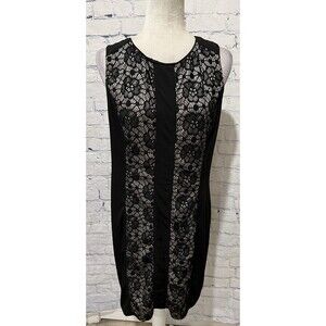 Enfocus Studio Dress Women’s Black Lace Sleeveless Bodycon Size 14
